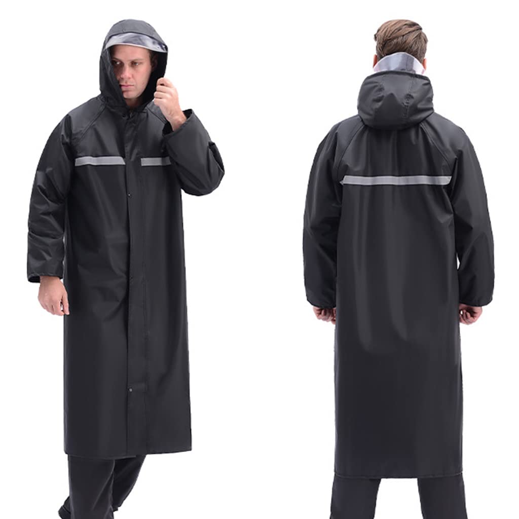 GUSTAVE Rain Ponchos for Men Women with Reflective Strip, Oxford Cloth Adult Rain Coat Reusable Raincoats with Hood for Rain Ponchos for Camping, Hiking, Music Festival, Outdoor Activities (XL) GUSTAVE Rain Ponchos for Men Women with Reflective Strip, Oxford Cloth Adult Rain Coat Reusable Raincoats with Hood for Rain Ponchos for Camping, Hiking, Music Festival, Outdoor Activities (XL)